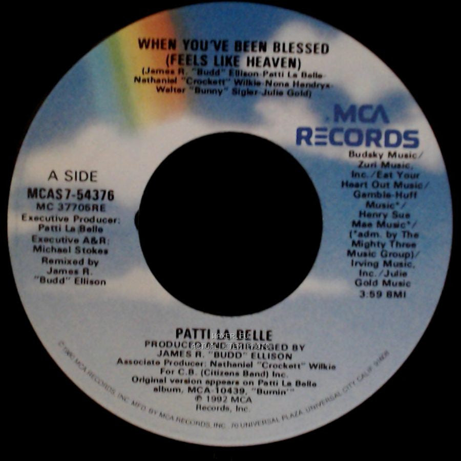 Patti La Belle - When You've Been Blessed (Feels Like Heaven) / When You've Been Blessed (Feels Like Heaven) side A