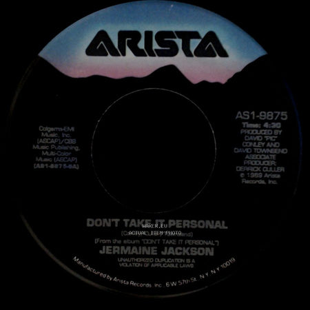 Jermaine Jackson - Clean Up Your Act / Don't Take It Personal side B
