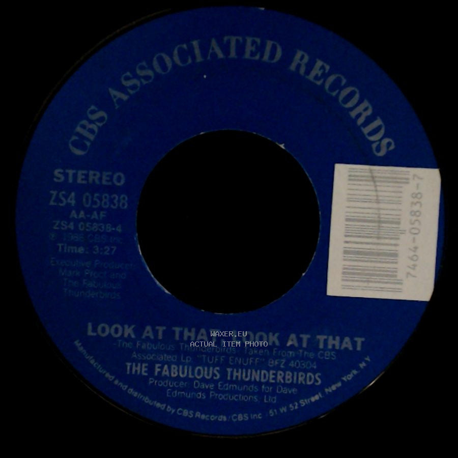 The Fabulous Thunderbirds - Tuff Enuff / Look At That, Look At That side B