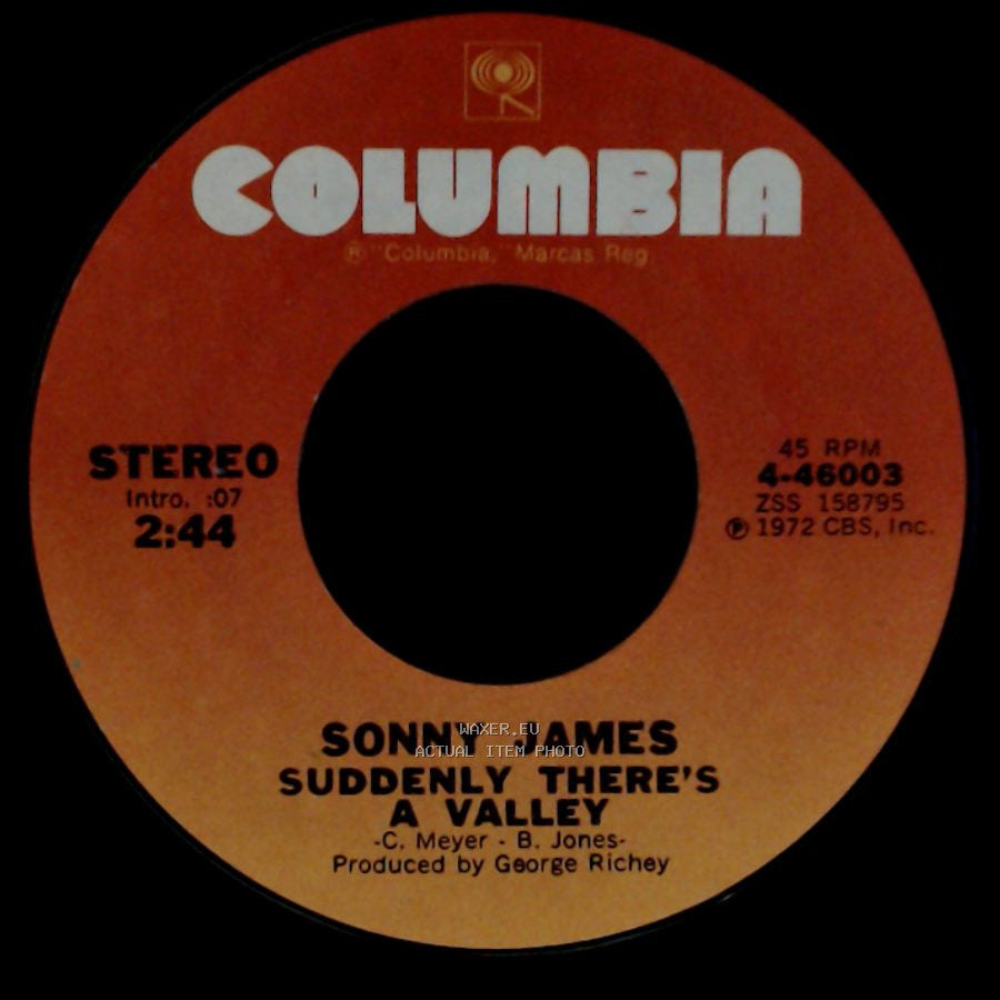 Sonny James - Is It Wrong (For Loving You) / Suddenly There's A Valley side B