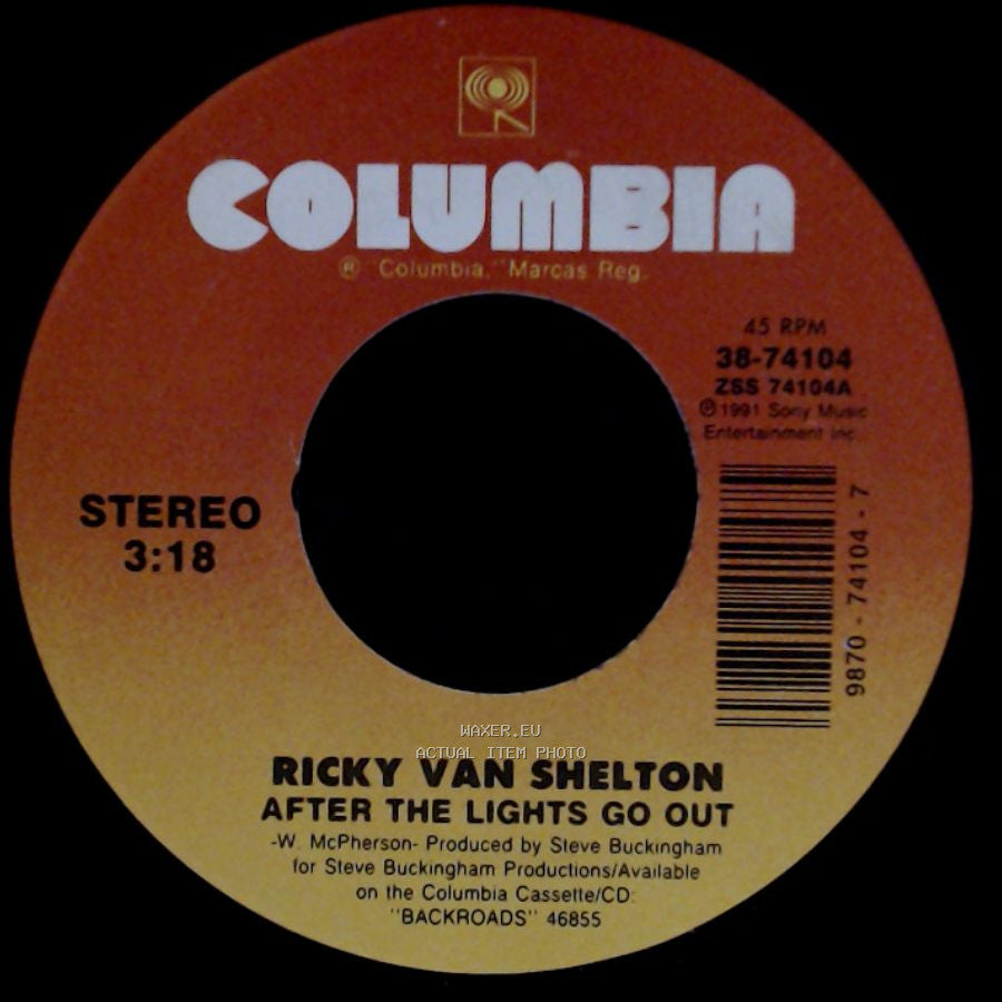 Ricky Van Shelton - Oh Heart Of Mine / After The Lights Go Out side B