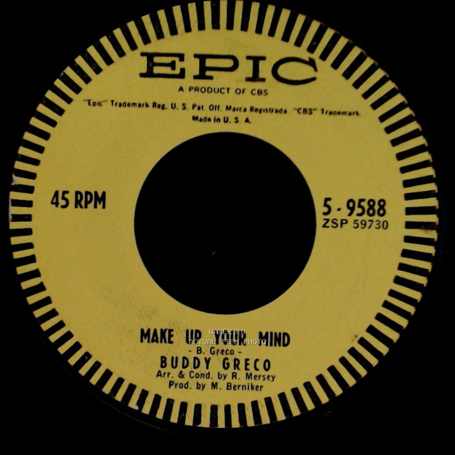 Buddy Greco - What Now My Love / Make Up Your Mind side B