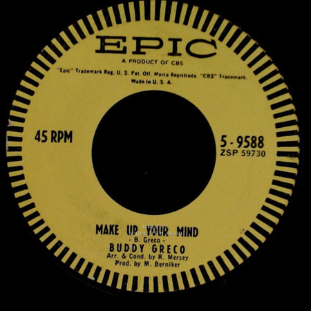 Buddy Greco - What Now My Love / Make Up Your Mind side B