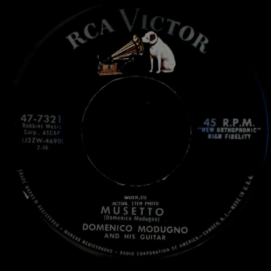Domenico Modugno And His Guitar - Io Mammeta E Tu / Musetto side B