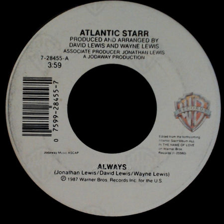 Atlantic Starr - Always / Always (Instrumental) side A