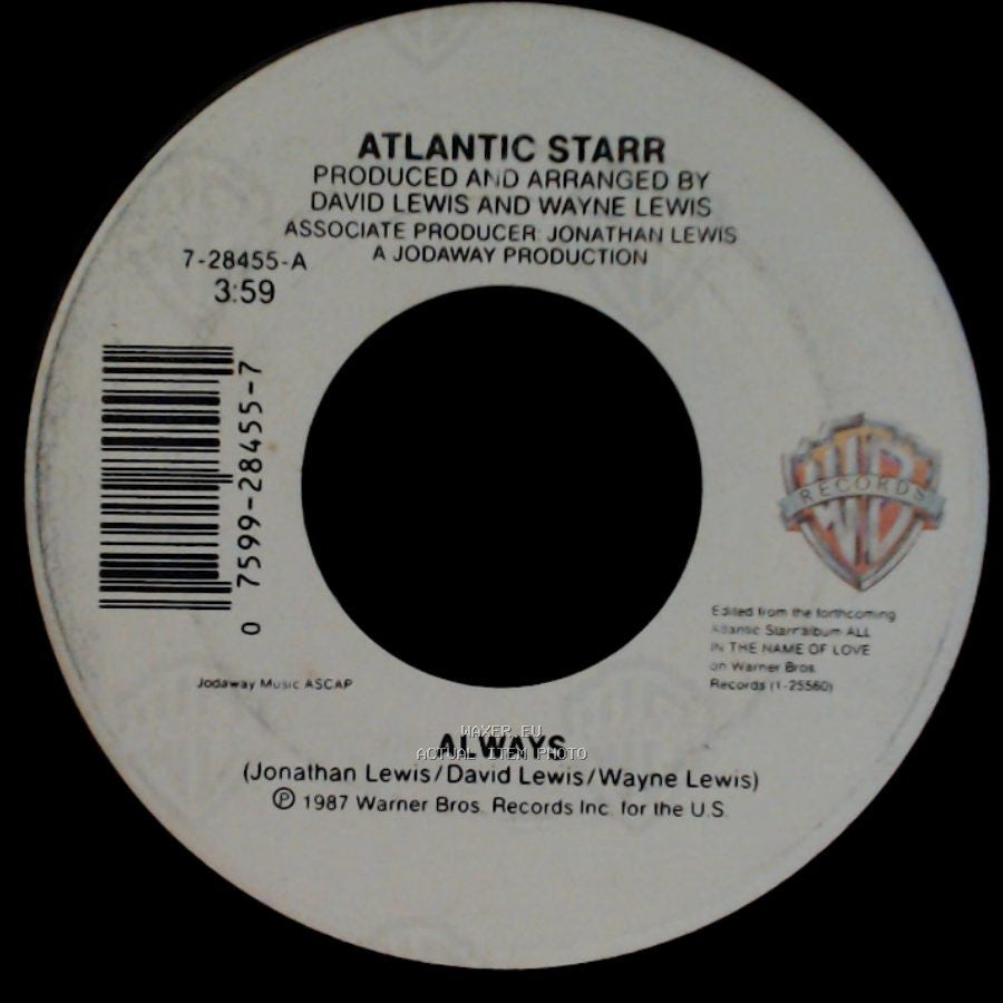 Atlantic Starr - Always / Always (Instrumental) side A