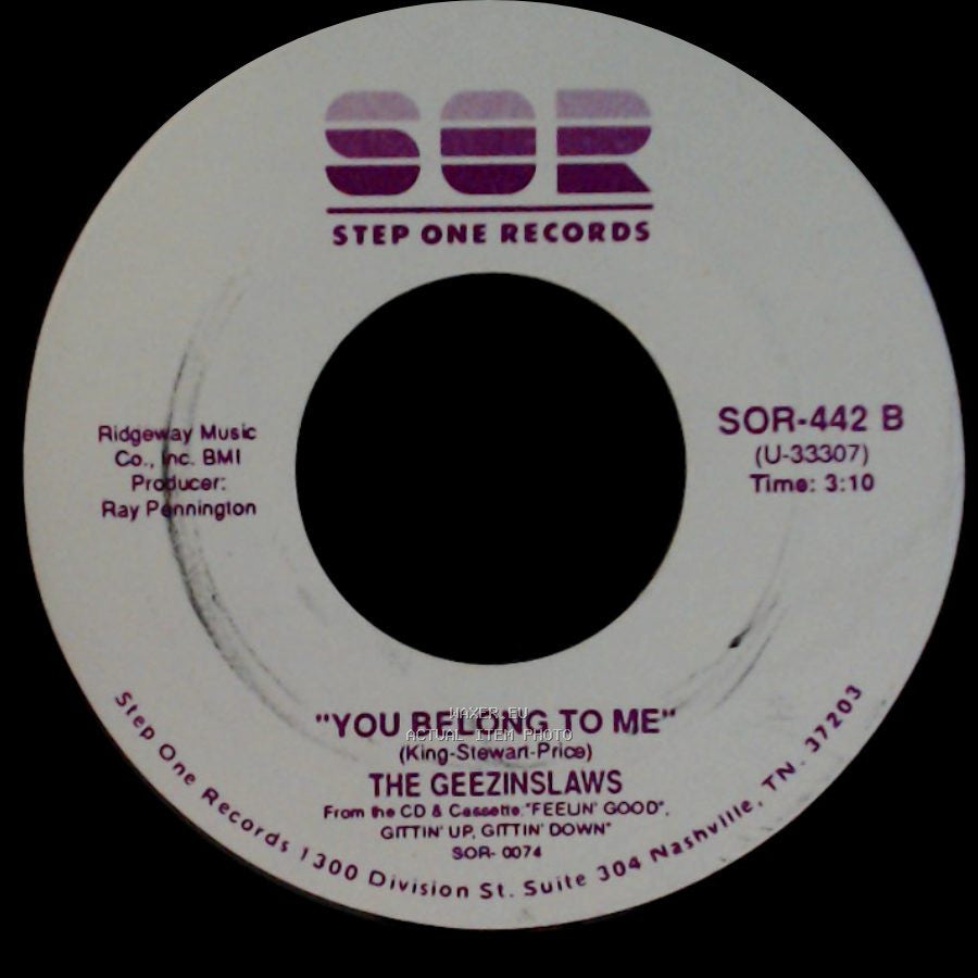 The Geezinslaws - Help, I'm White And I Can't Get Down / You Belong To Me side B