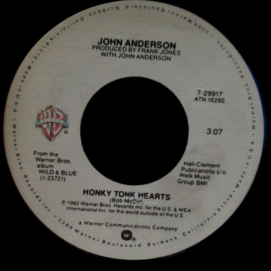 John Anderson - Wild And Blue / Honky Tonk Hearts side B