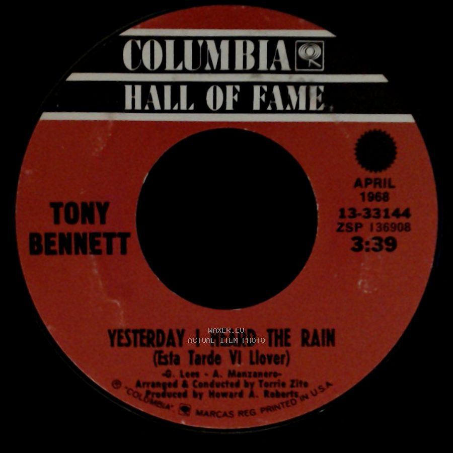 Tony Bennett - Yesterday I Heard The Rain (Esta Tarde Vi Llover) / A Fool Of Fools side A