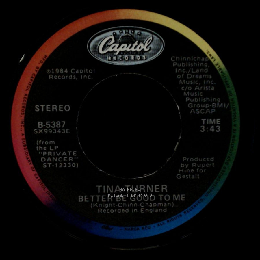 Tina Turner - Better Be Good To Me / When I Was Young side A