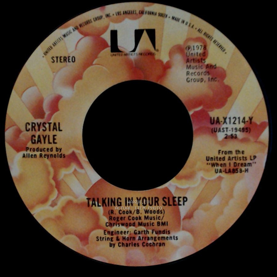 Crystal Gayle - Paintin' This Old Town Blue / Talking In Your Sleep side B