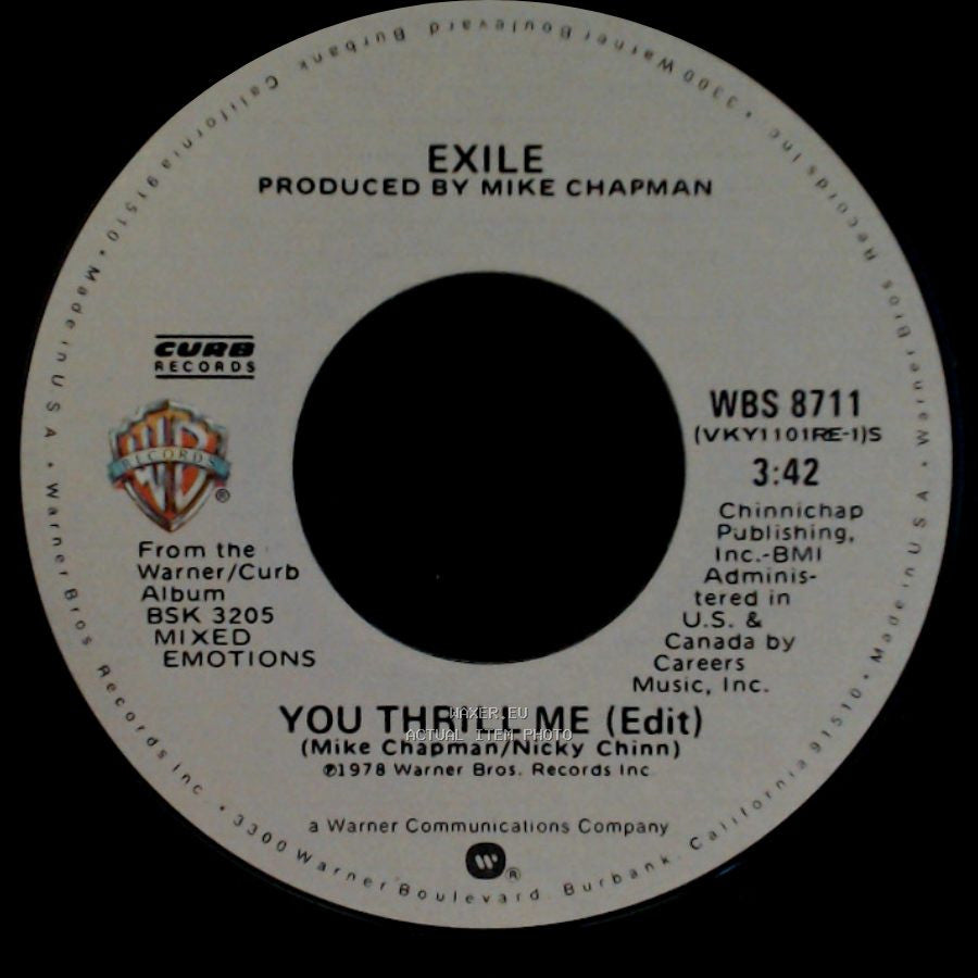 Exile - You Thrill Me (Edit) / One Step At A Time side A