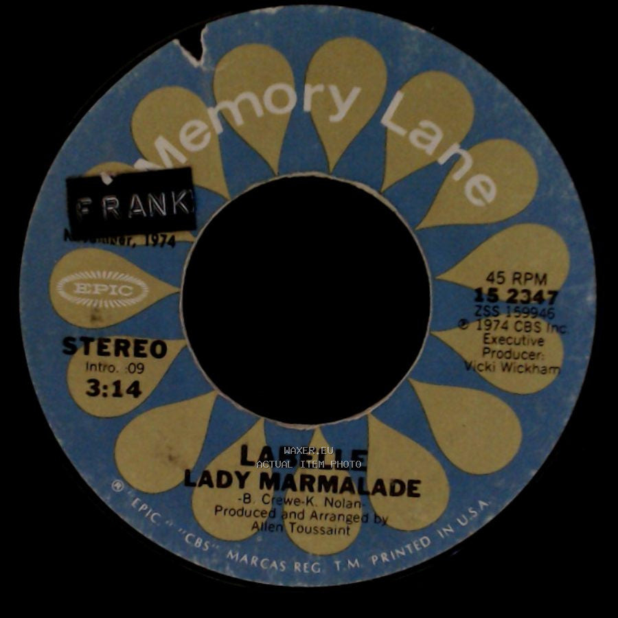 Labelle - What Can I Do For You? / Lady Marmalade side B