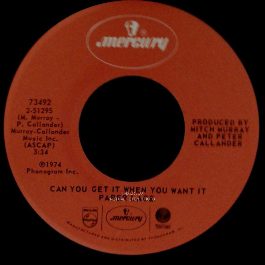 Paper Lace - Can You Get It When You Want It / The Night Chicago Died side A