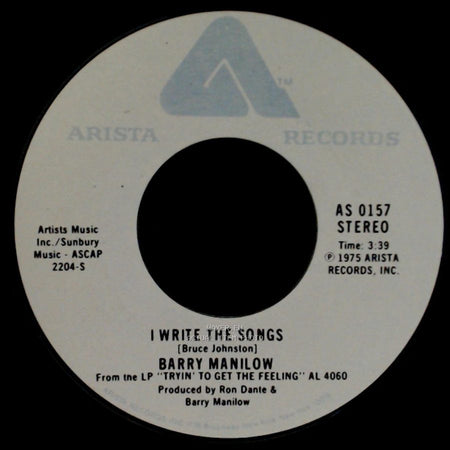 Barry Manilow - I Write The Songs / A Nice Boy Like Me side A