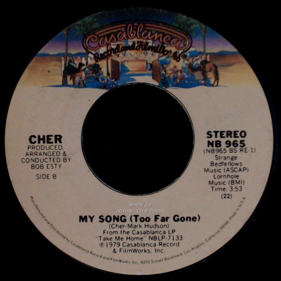 Cher - Take Me Home / My Song (Too Far Gone) side B