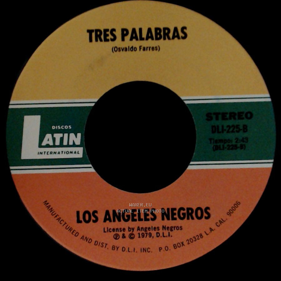 Los Angeles Negros - Pasion Y Vida / Tres Palabras side B
