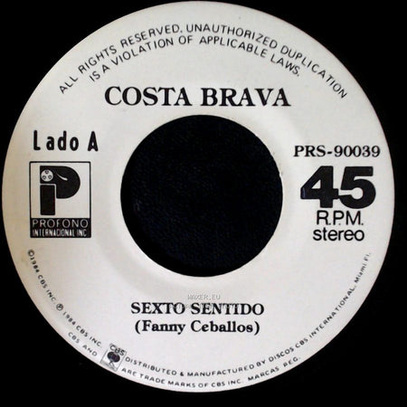 Costa Brava - Sexto Sentido / Que Me Mate El Dolor (Maximo Mobil) side A
