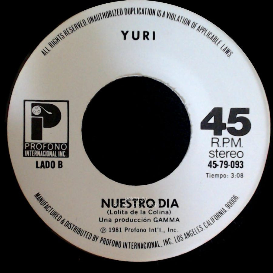 Yuri - Deja / Nuestro Dia side B