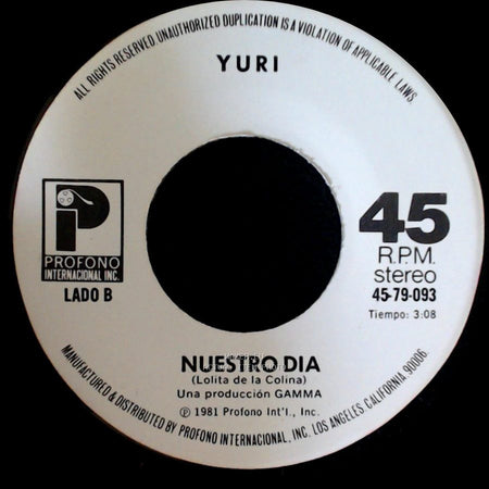 Yuri - Deja / Nuestro Dia side B