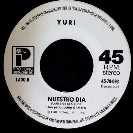 Yuri - Deja / Nuestro Dia side B