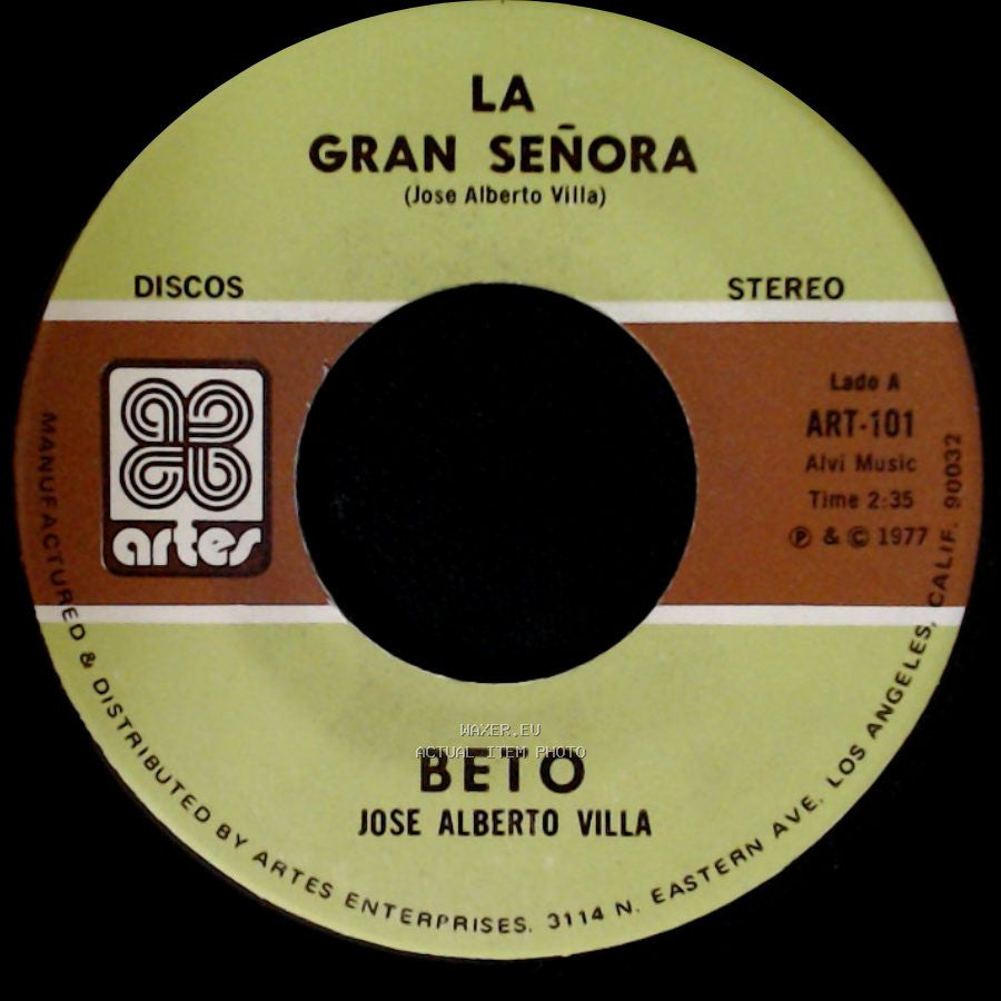 Beto / Beto Jose Alberto Villa - La Gran Señora / Por Las Noches side A