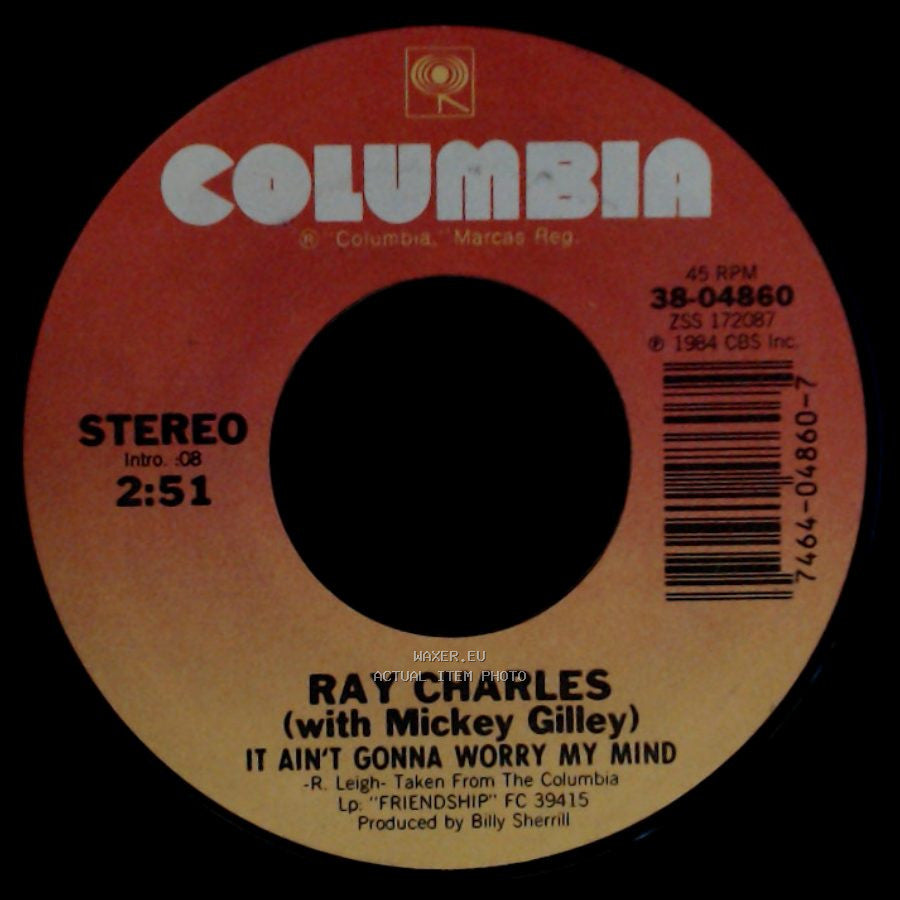 Ray Charles (With Mickey Gilley) / Ray Charles (With Johnny Cash) - It Ain't Gonna Worry My Mind / Crazy Old Soldier side A