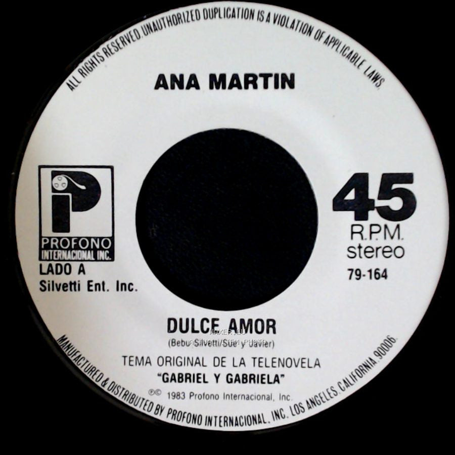 Ana Martin - Dulce Amor / Dulce Amor side A