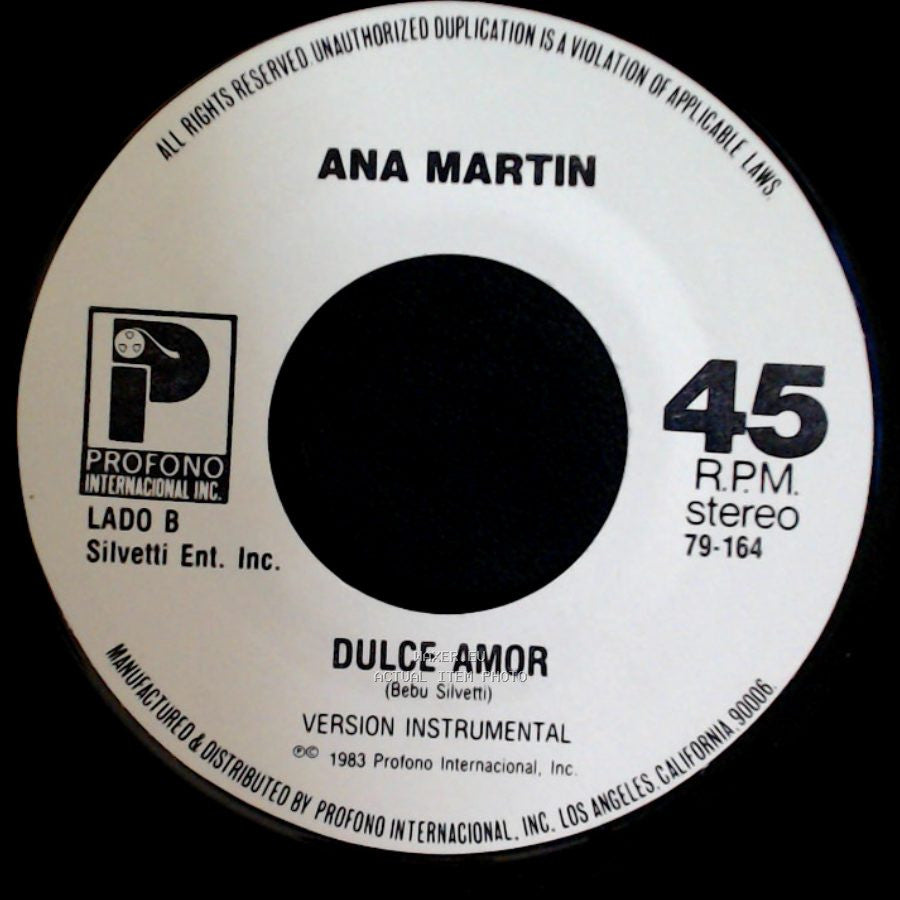 Ana Martin - Dulce Amor / Dulce Amor side B