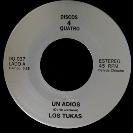 Los Tukas / Polo - Un Adios / El Ultimo Beso "Last Kiss" side A