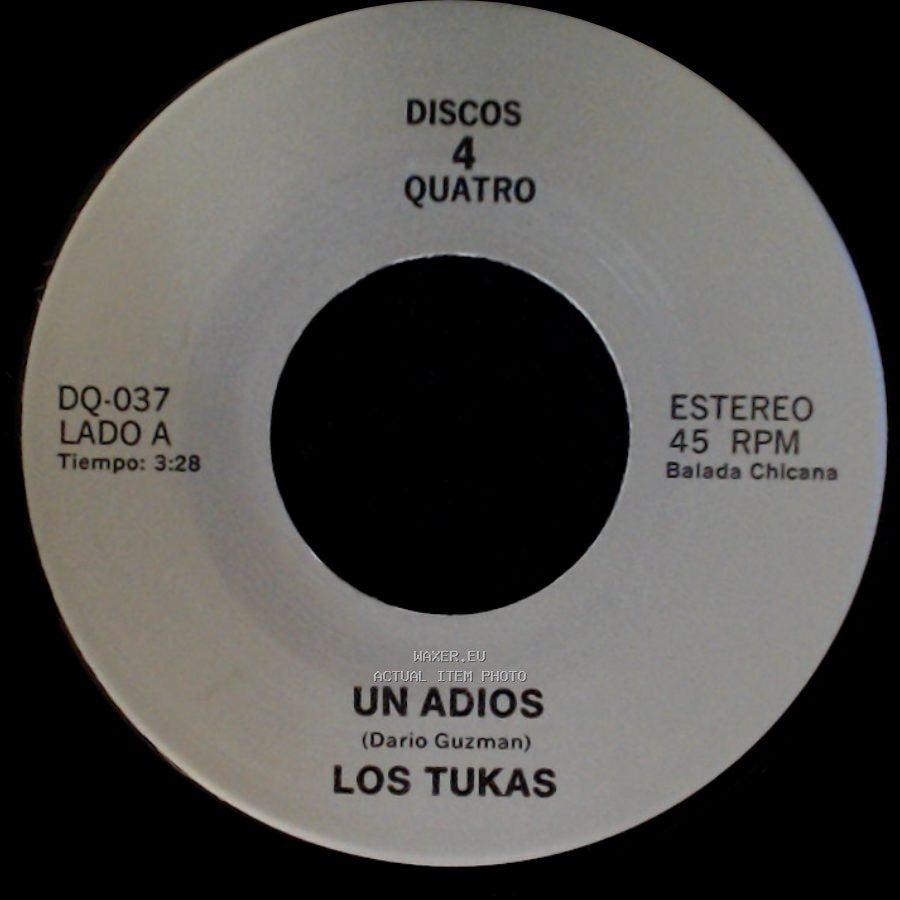 Los Tukas / Polo - Un Adios / El Ultimo Beso "Last Kiss" side A