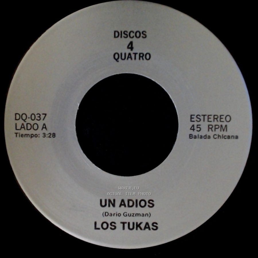 Los Tukas / Polo - Un Adios / El Ultimo Beso "Last Kiss" side A