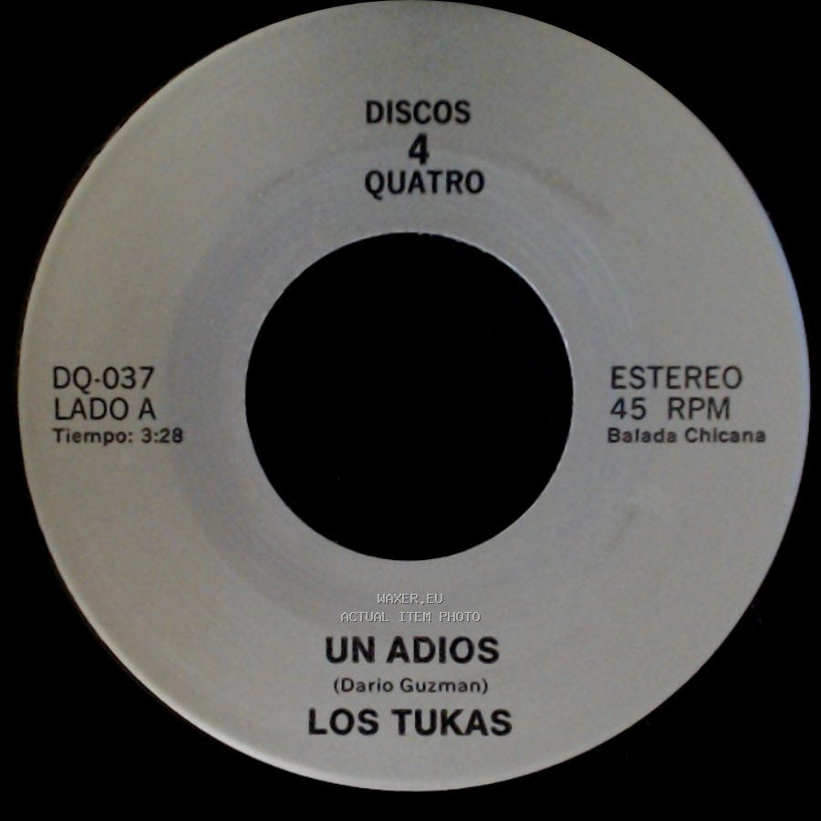 Los Tukas / Polo - Un Adios / El Ultimo Beso "Last Kiss" side A