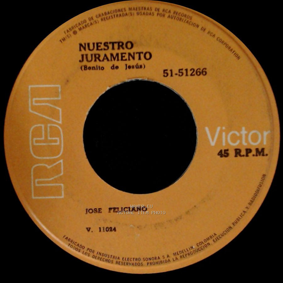 Jose Feliciano - Tu Me Haces Falta / Nuestro Juramento side B