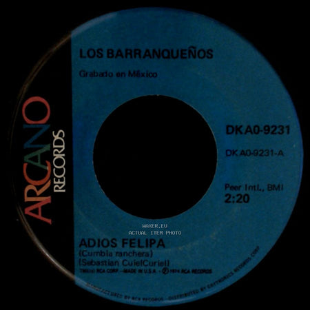 Los Barranqueños - Adios Felipa / La Colegiala side A