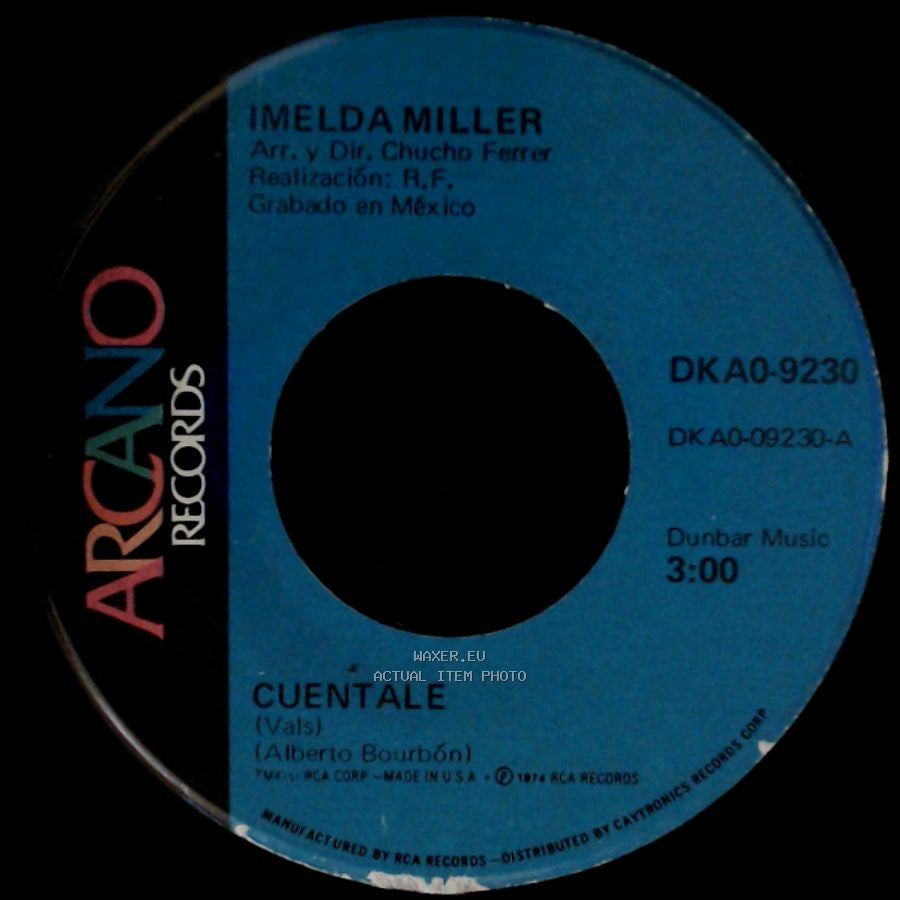 Imelda Miller - Cuentale / Una Vida Sin Amor side A