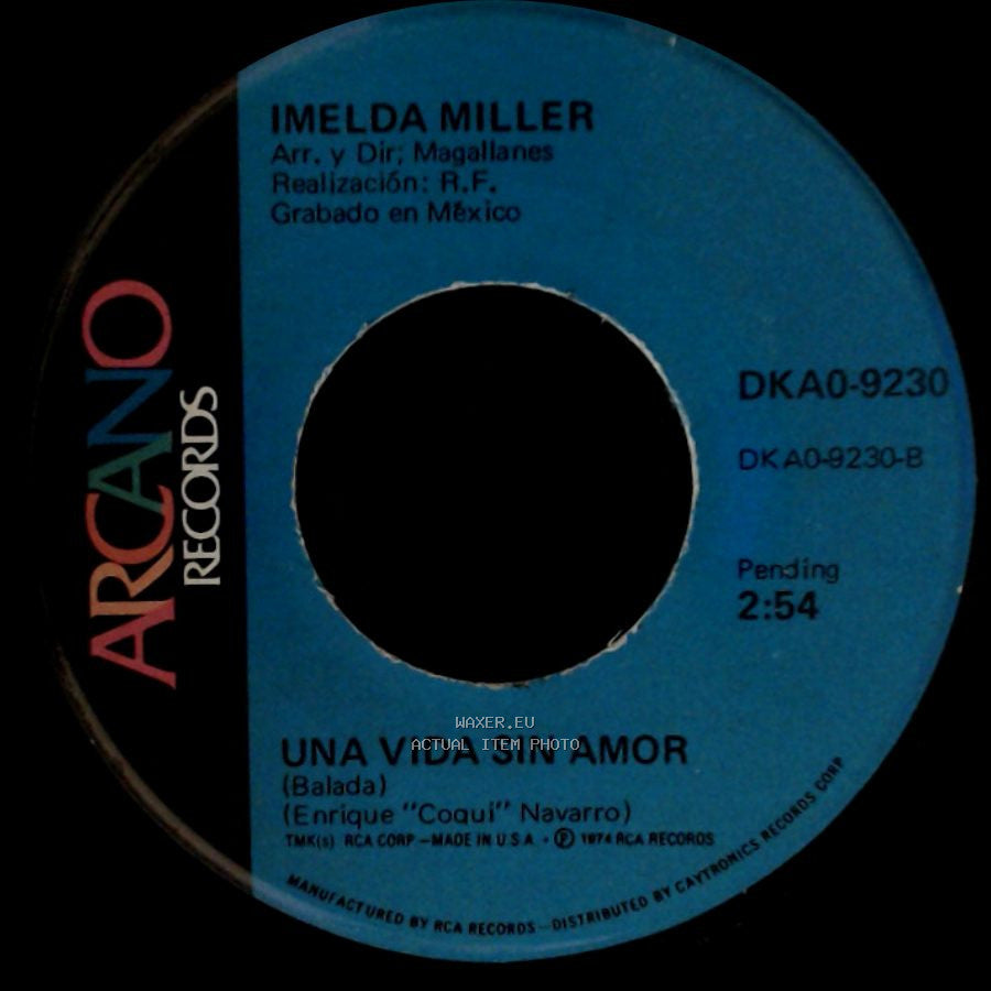 Imelda Miller - Cuentale / Una Vida Sin Amor side B