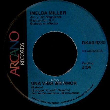 Imelda Miller - Cuentale / Una Vida Sin Amor side B