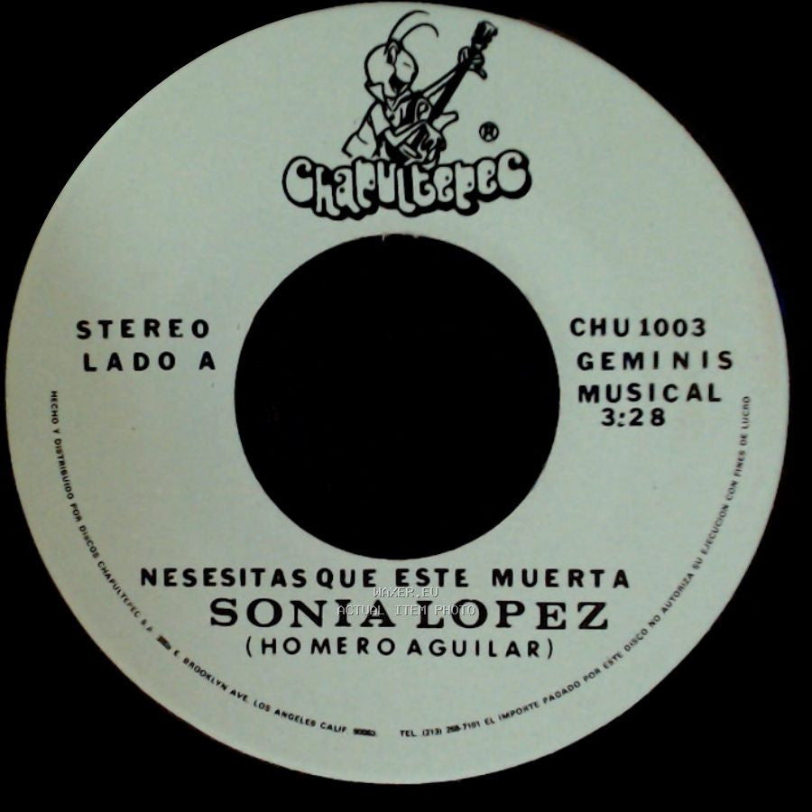 Sonia Lopez - Nesesitas Que Este Muerta / Vida Mia side A