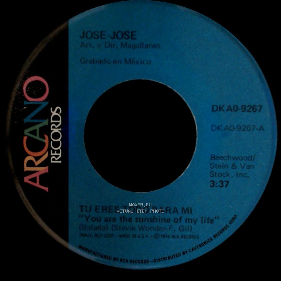 Jose-Jose - Tu Eres Todo Para Mi / Y Nada Mas side A