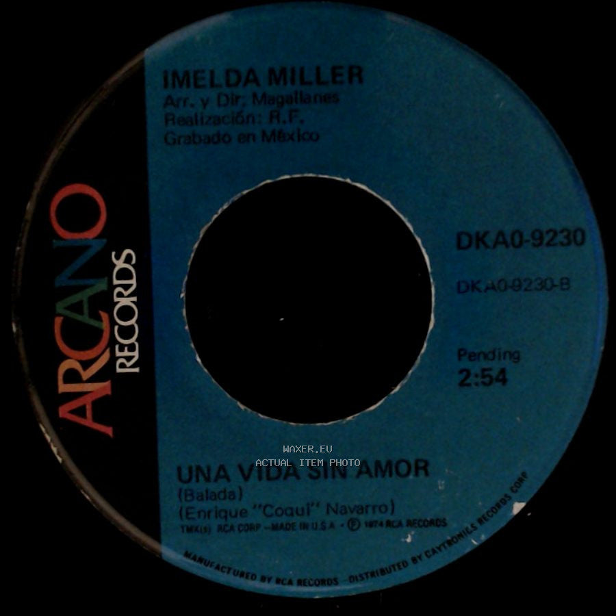 Imelda Miller - Cuentale / Una Vida Sin Amor side B
