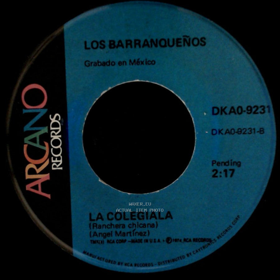 Los Barranqueños - Adios Felipa / La Colegiala side A