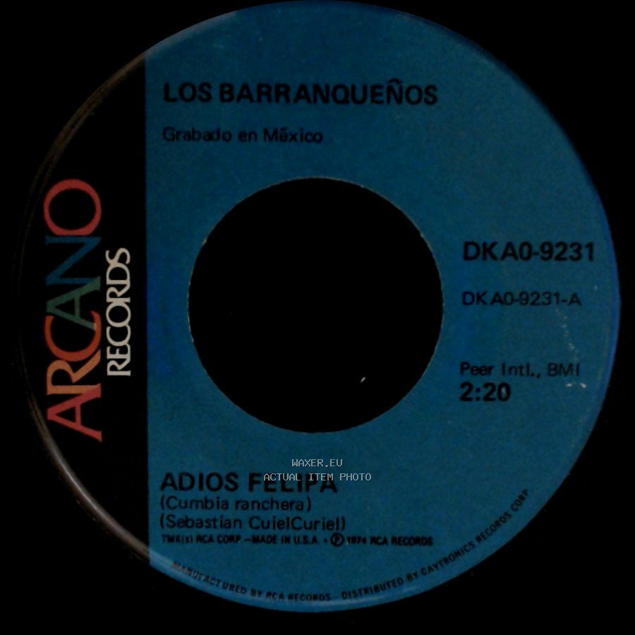 Los Barranqueños - Adios Felipa / La Colegiala side A