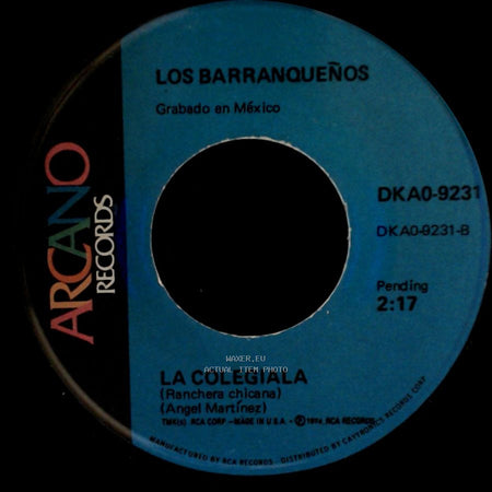 Los Barranqueños - Adios Felipa / La Colegiala side B