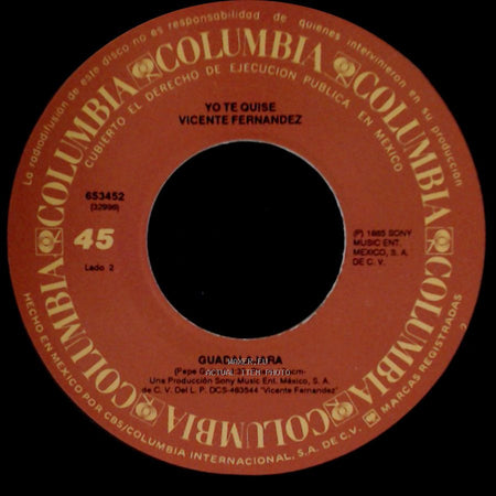 Vicente Fernandez - Yo Te Quise / Yo Te Quise side A