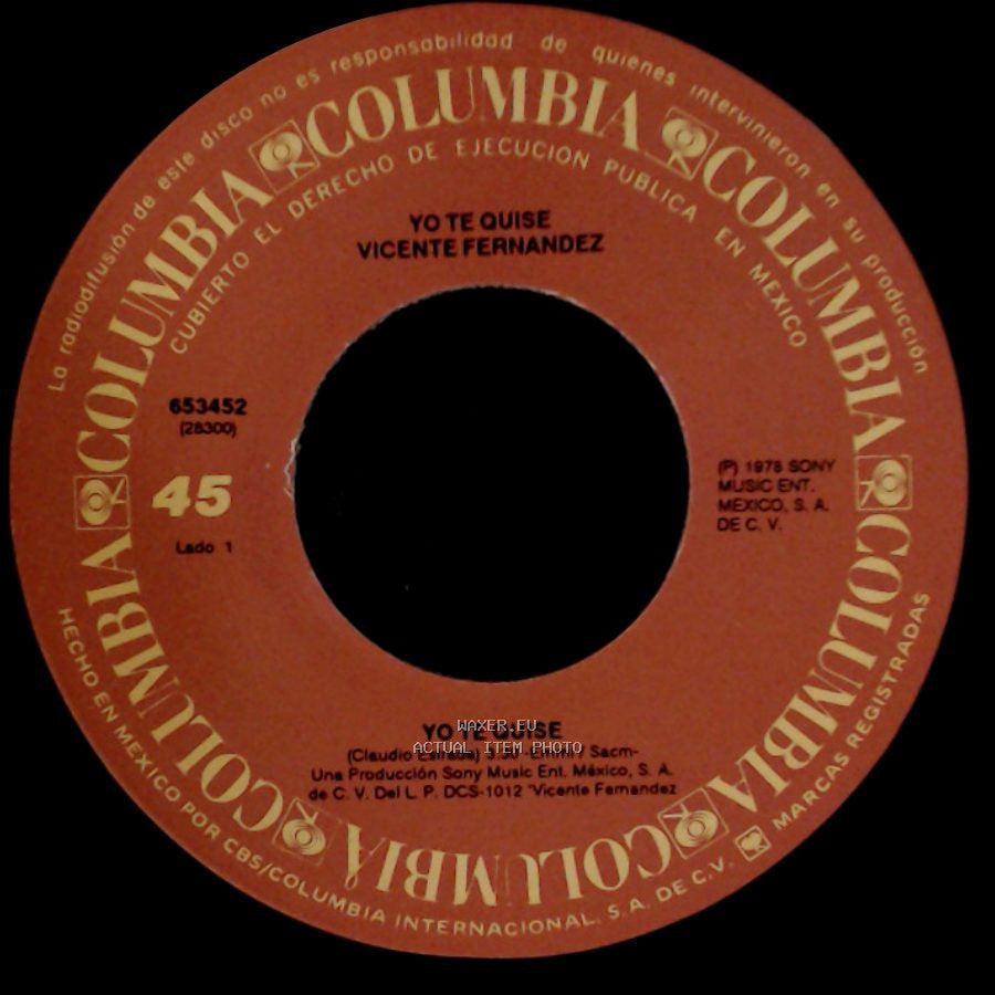 Vicente Fernandez - Yo Te Quise / Yo Te Quise side B