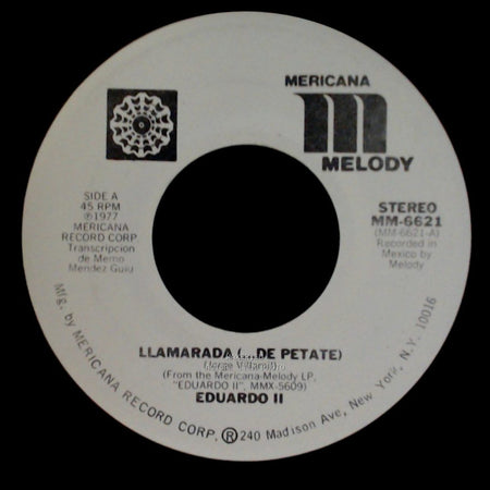 Eduardo Ii - Llamarada (...De Petate) / El Sol side A