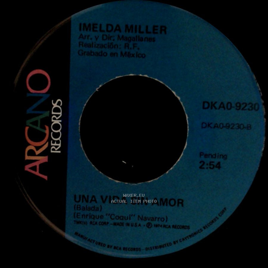 Imelda Miller - Cuentale / Una Vida Sin Amor side B