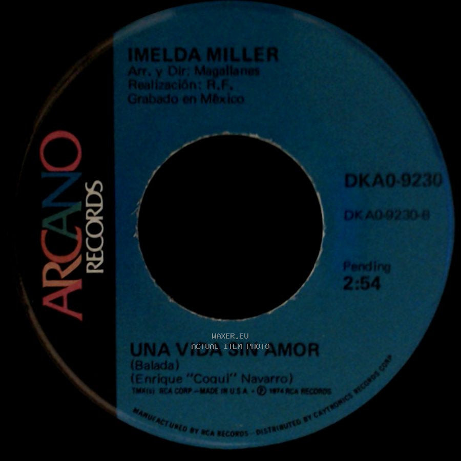 Imelda Miller - Cuentale / Una Vida Sin Amor side B