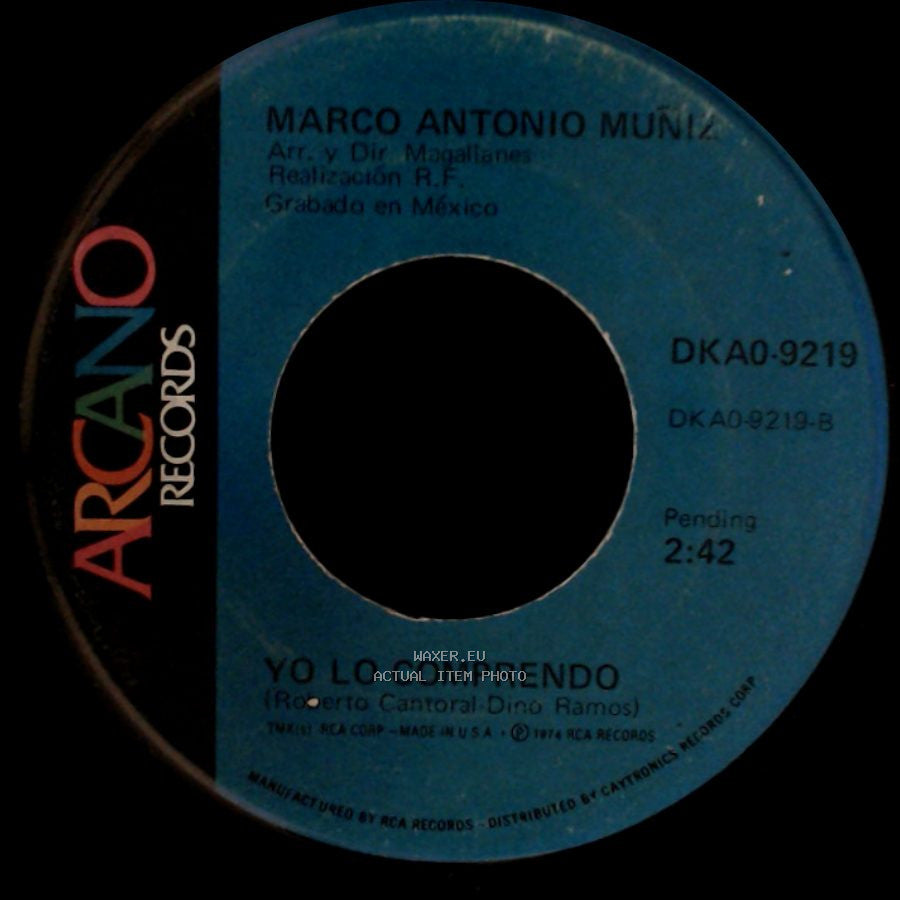 Marco Antonio Muñiz - Yo Lo Comprendo / A Dondequiera side B